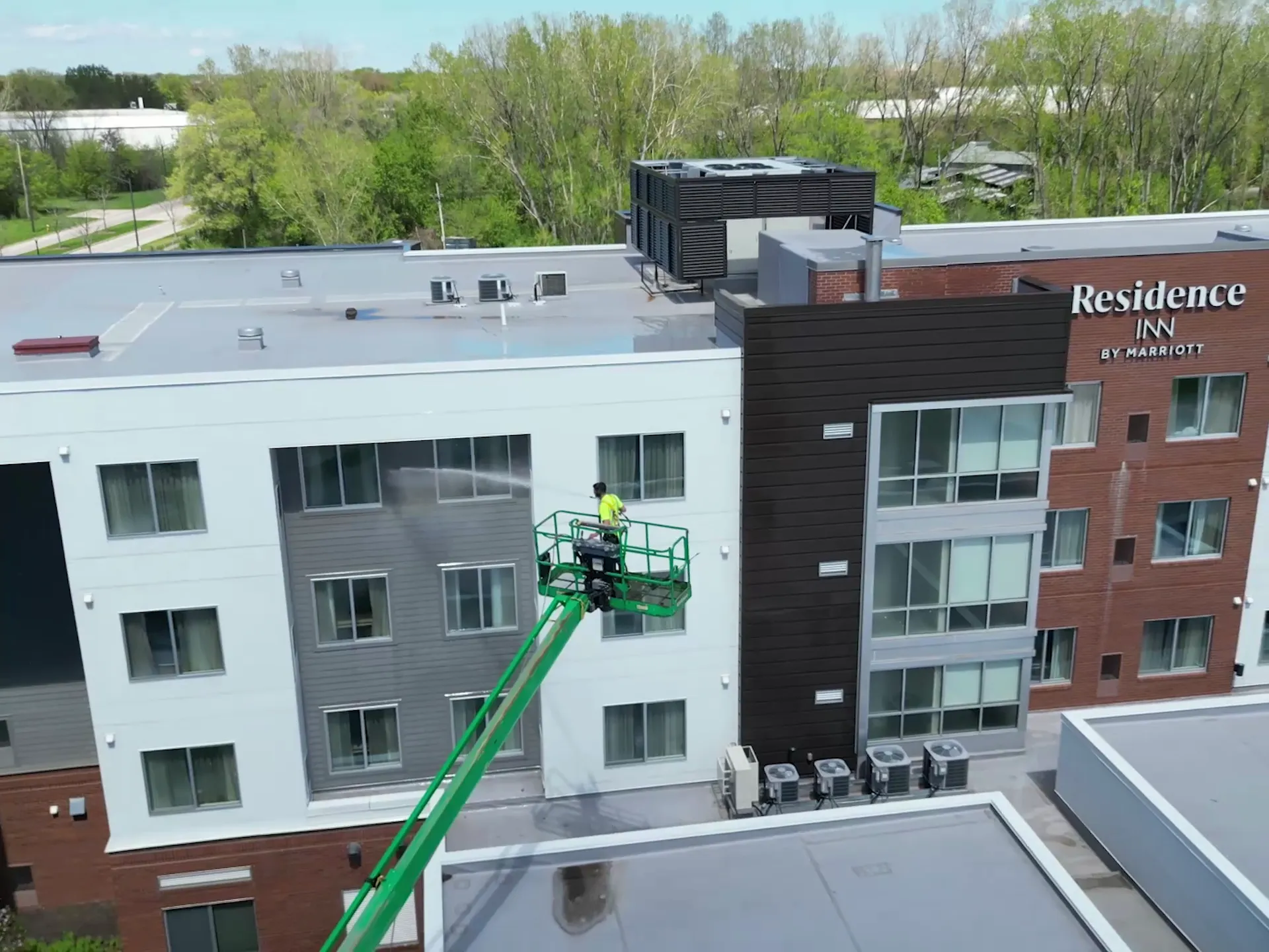 Valley Property Services commercial building washing results