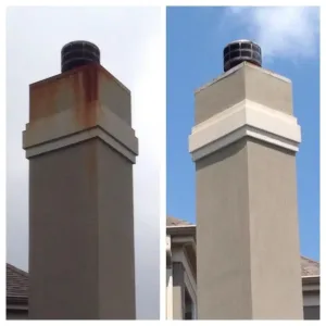 Rust stain removal from exterior